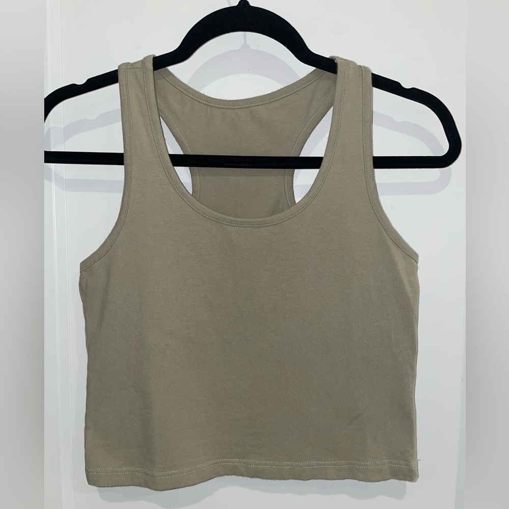 Cropped Racerback Tank Top - Size M